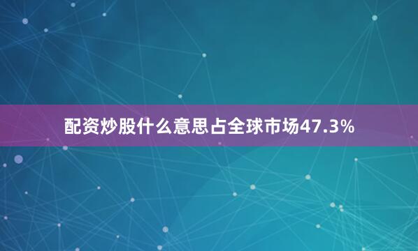 配资炒股什么意思占全球市场47.3%